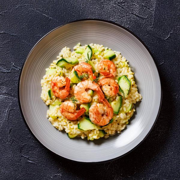 Risotto cu Creveți și Dovlecei 